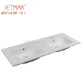 White Porcelain Bathroom Double Vanity Basin